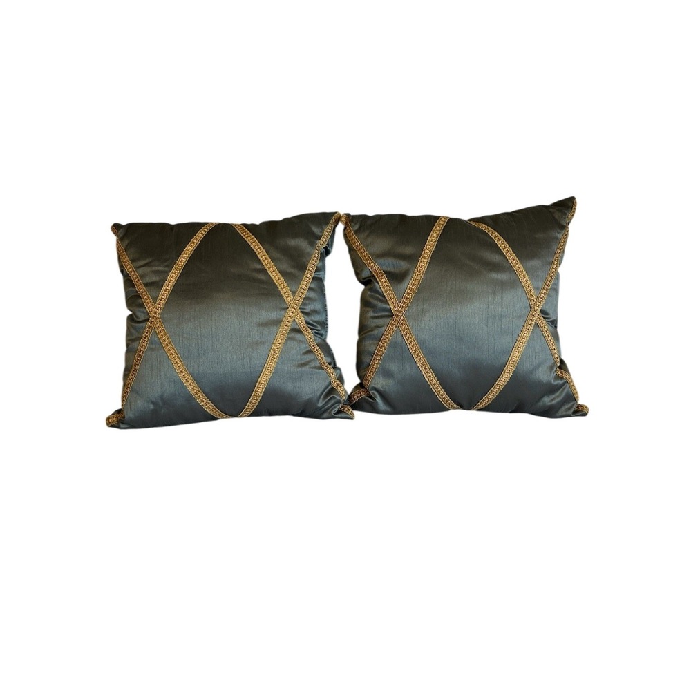 Raymond Waites Throw Pillows Set of 2 Blue 15X15